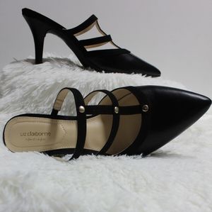 Offer! LIZ CLAIBORNE ~ pull on pointed toe heel pumps